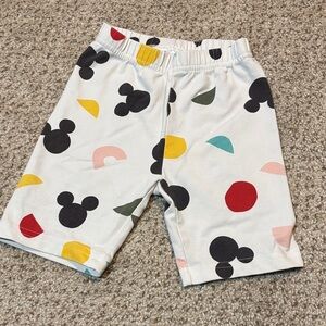 Hanna Andersson Disney Collection White Geometric Print Bike Shorts Size 4
